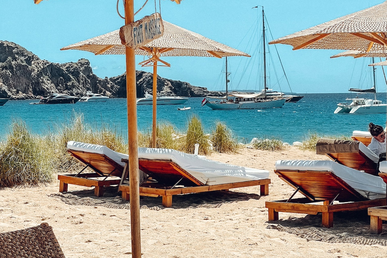 Ibiza beach umbrellas