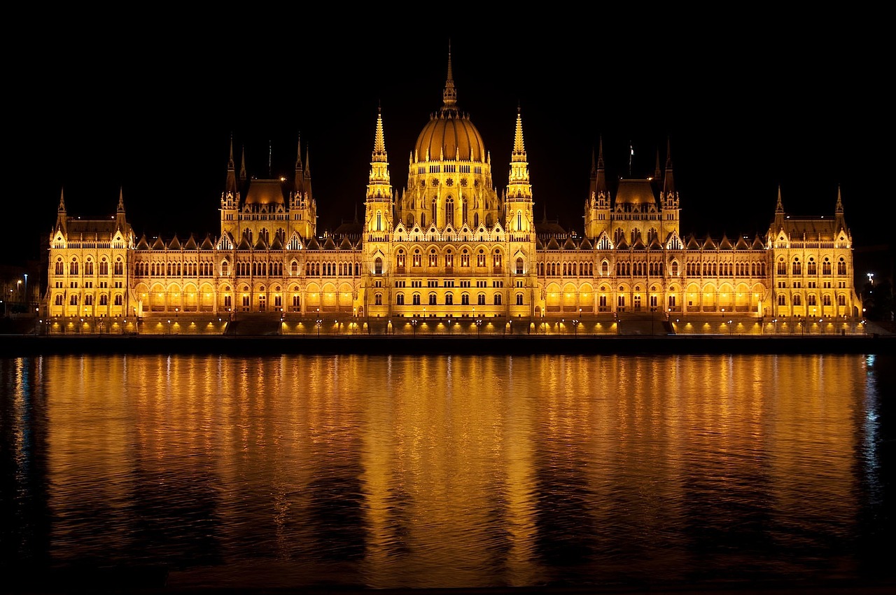 Budapest Hungarian Parliament night